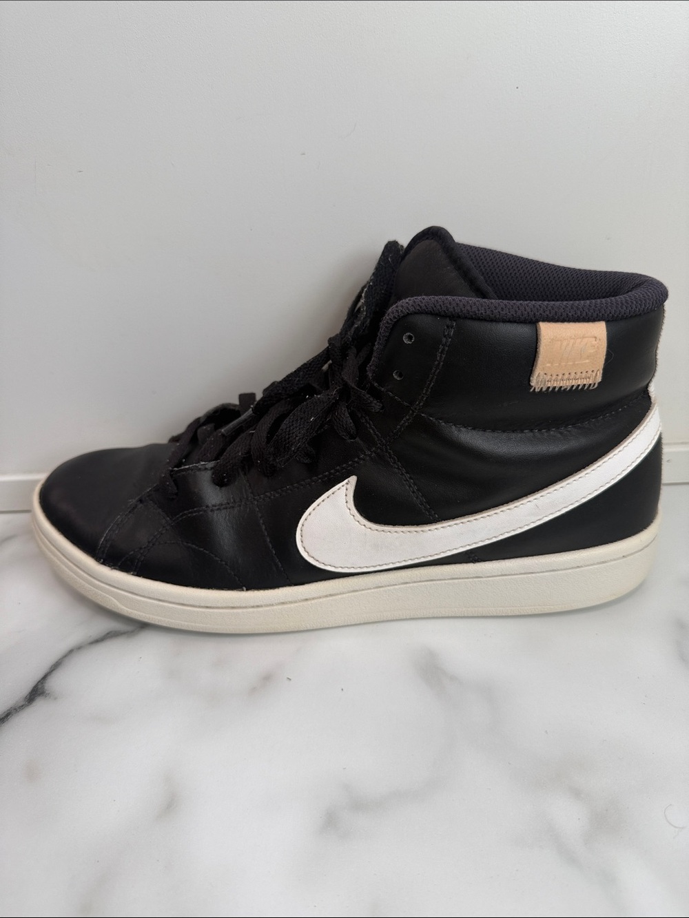 Nike Men's Court Royale 2 MID Tennis Shoe, Black White Onyx, 9